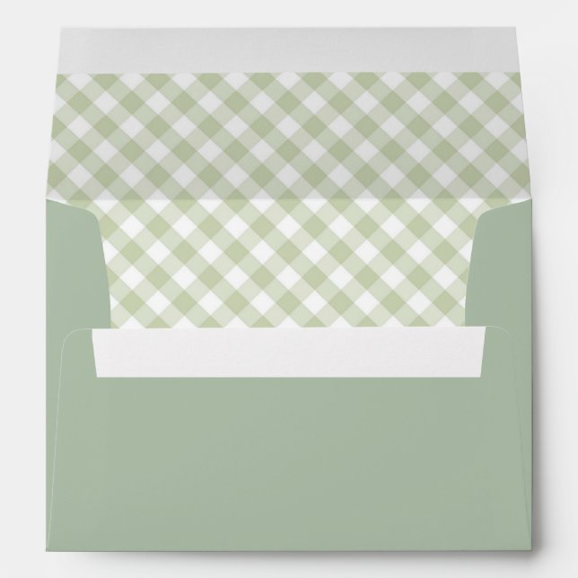 Grey Buffalo Plaid Lined Envelope (Back (Bottom))