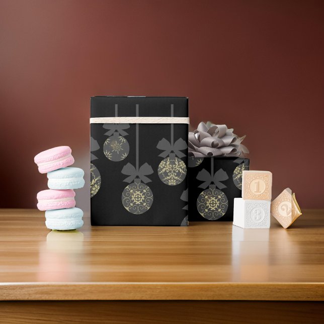 Grey Bulb Ornaments Christmas Wrapping Paper (Creator Uploaded)