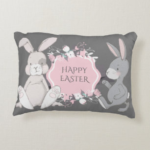 Grey Bunnies  Decorative Cushion