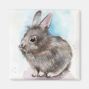 Grey Bunny Magnet