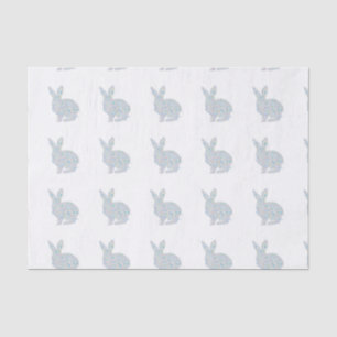 Grey bunny tissue paper