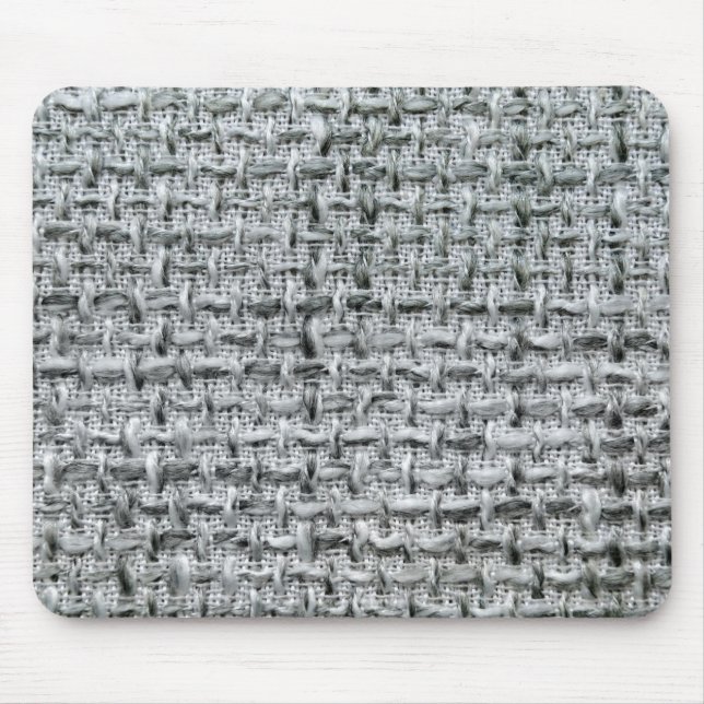 Grey Burlap Mouse Mat (Front)