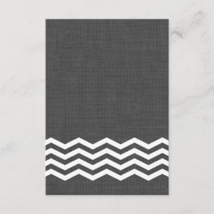 Grey Burlap RSVP Card