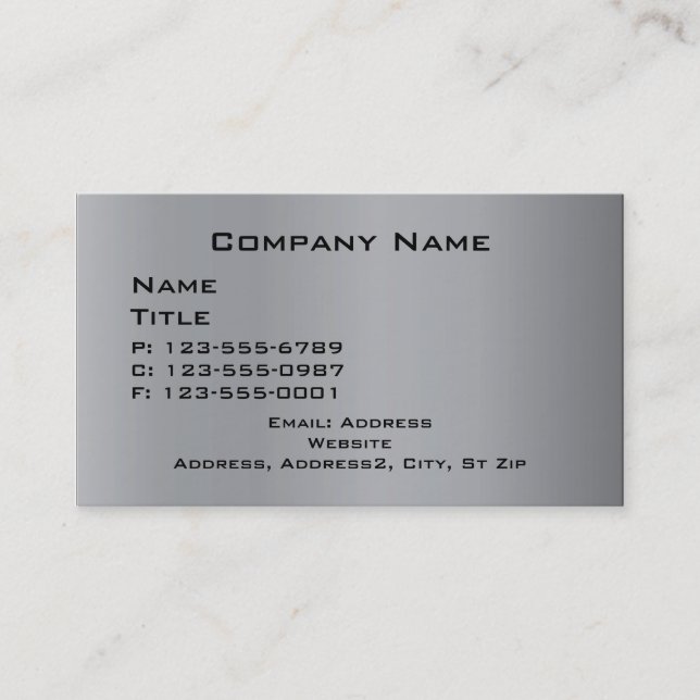 Grey Business Cards (Front)