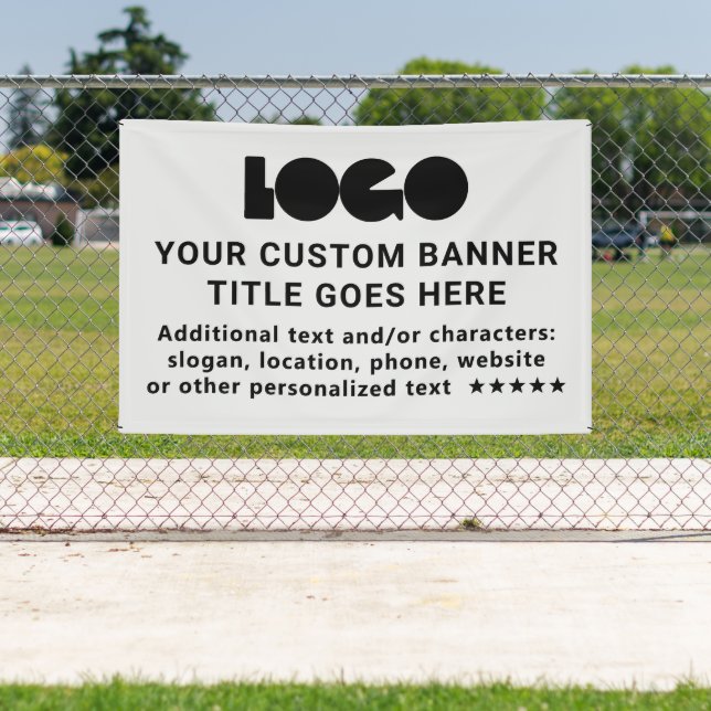 Grey Business Logo Company Brand Outdoor Custom 6 Banner (Insitu)