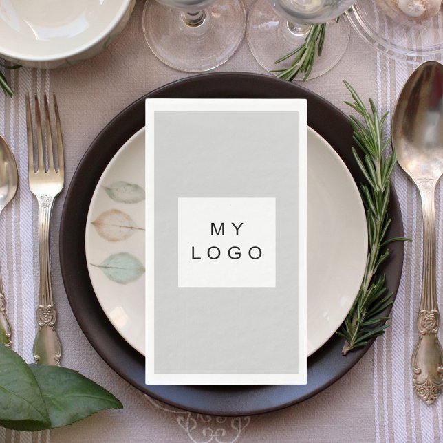 Grey business logo napkin (Creator Uploaded)