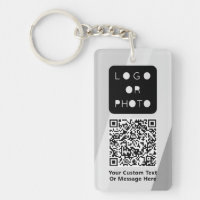 Grey Business Logo QR code Photo Simple Office Key
