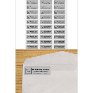 Grey Business Return Address Label