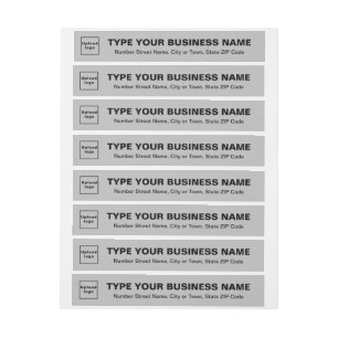 Grey Business Wrap Around Return Address Label