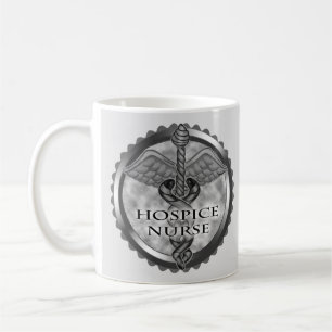 Grey caduceus Hospice Nurse Coffee Mug