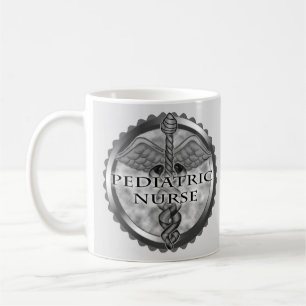 Grey caduceus Paediatrics Nurse Coffee Mug