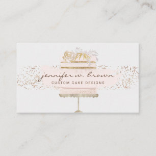 Grey Cake Decoration Bakery Pastry Patisserie Business Card
