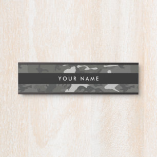 Grey Camo, Camouflage, Military, Army Door Sign