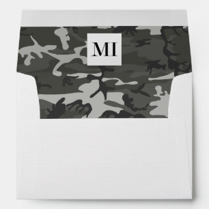 Grey Camo, Camouflage, Military, Army Envelope