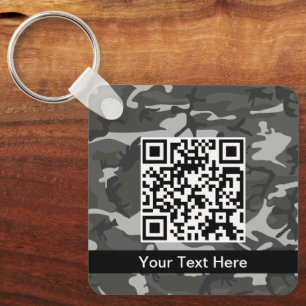 Grey Camo, Camouflage, Military, Army Key Ring