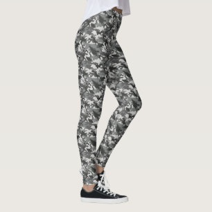 Grey Camo Print Women's Leggings