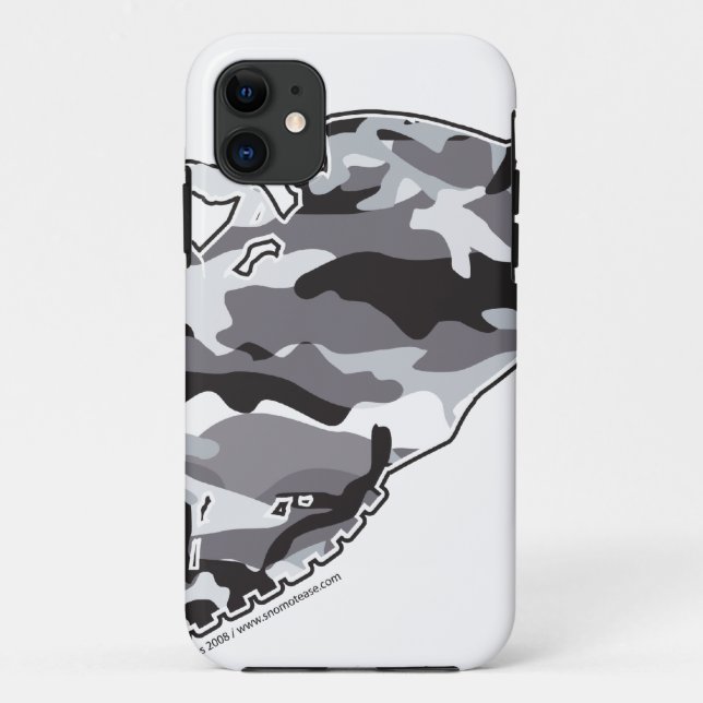 Grey Camoflage Snowmobiler Case-Mate iPhone Case (Back)