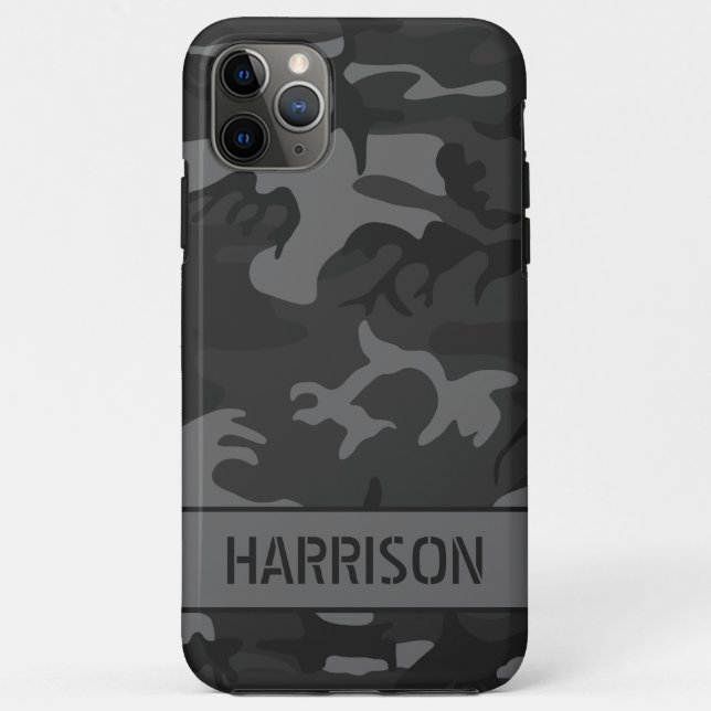 Grey Camouflage Case-Mate iPhone Case (Back)