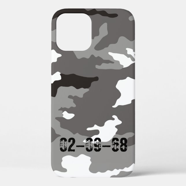 Grey camouflage pattern Case-Mate iPhone case (Back)