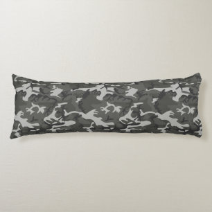 Grey Camouflage Pattern, Military Pattern, Army Body Cushion