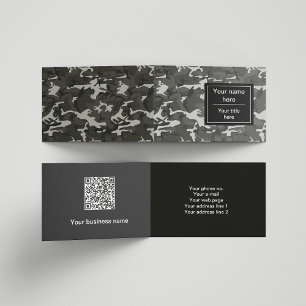 Grey Camouflage Pattern, Military Pattern, Army Business Card