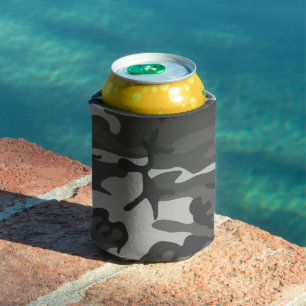 Grey Camouflage Pattern, Military Pattern, Army Can Cooler