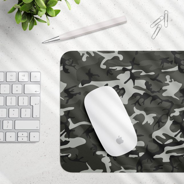 Grey Camouflage Pattern, Military Pattern, Army Mouse Mat (Creator Uploaded)