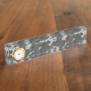 Grey Camouflage Pattern, Military Pattern, Army Nameplate