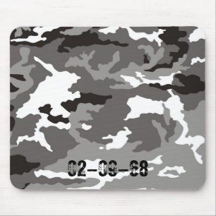 Grey camouflage pattern mouse mat
