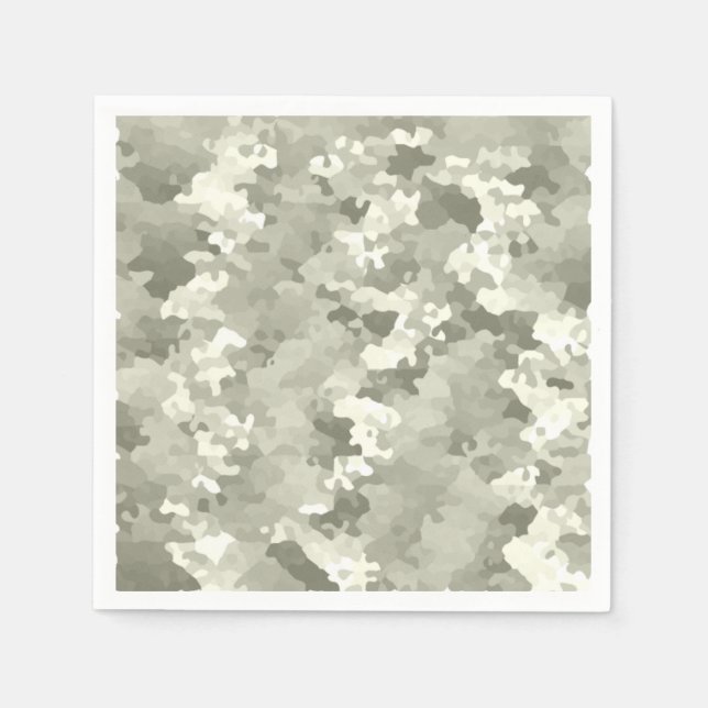 Grey Camouflage Pattern Napkin (Front)