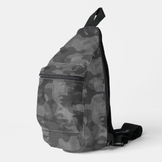 Grey Camouflage Pattern Sling Bag