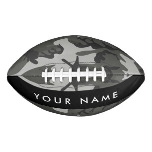 Grey Camouflage Pattern, Your name, Personalise American Football