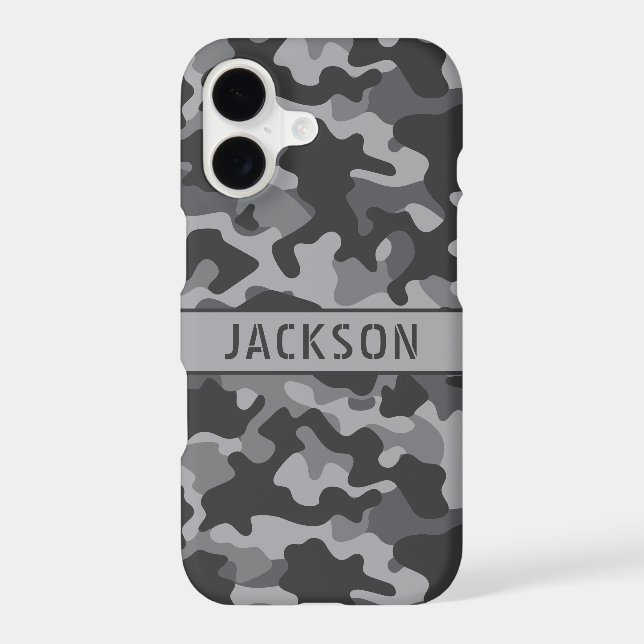 Grey Camouflage Personalised  (Back)