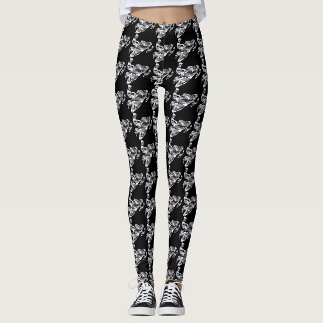 Grey Camouflage Snowmobile Leggings (Front)