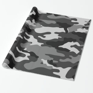 Grey camouflage   Wrapping Paper
