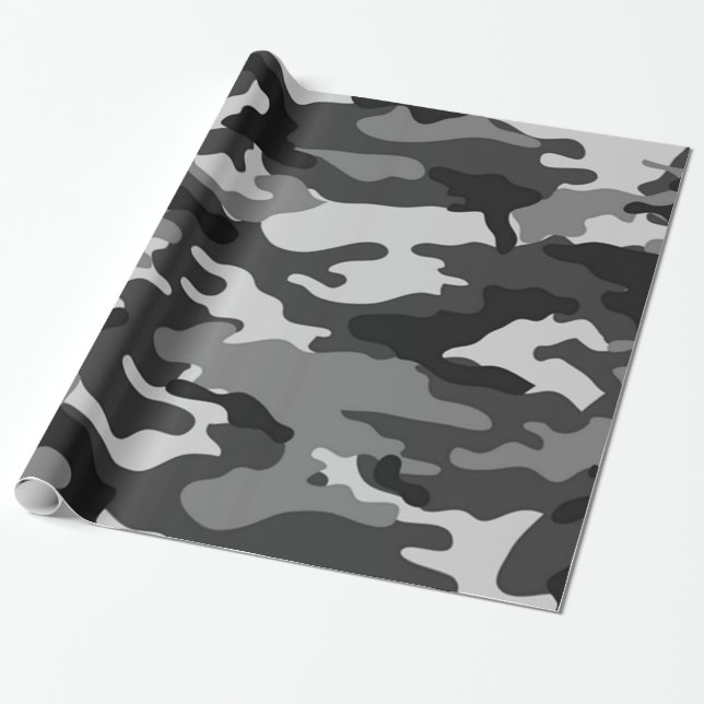 Grey camouflage | Wrapping Paper (Unrolled)