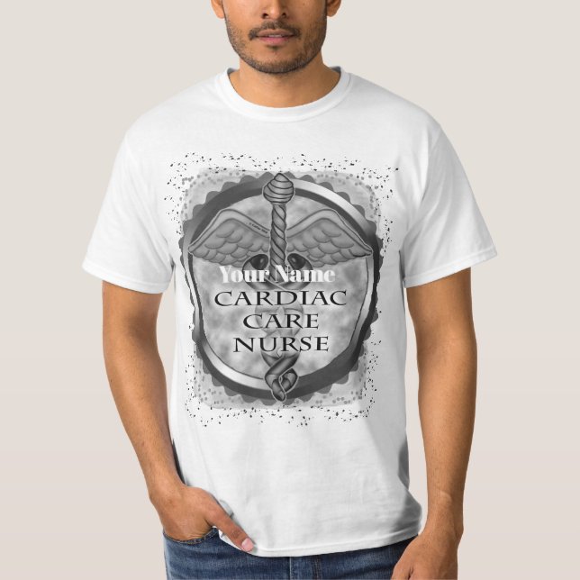 Grey Cardiac Care Nurse T-Shirt (Front)