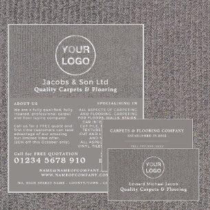 Grey Carpet, Carpet Layer, Fitter Business Card