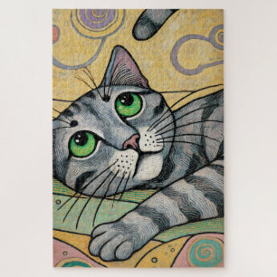 Grey Cat 1000 Piece Puzzle