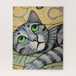 Grey Cat 500 Piece Puzzle