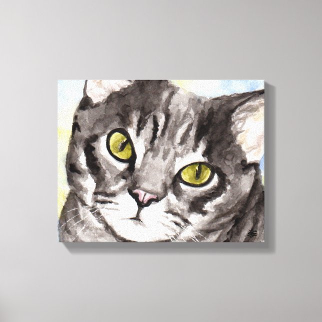 Grey Cat Canvas Print (Front)