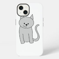 Grey Cat Cartoon.