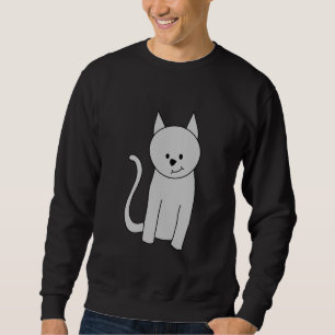 Grey Cat Cartoon. Sweatshirt