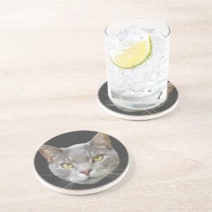 Grey Cat Coaster