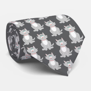 Grey Cat Design Tie