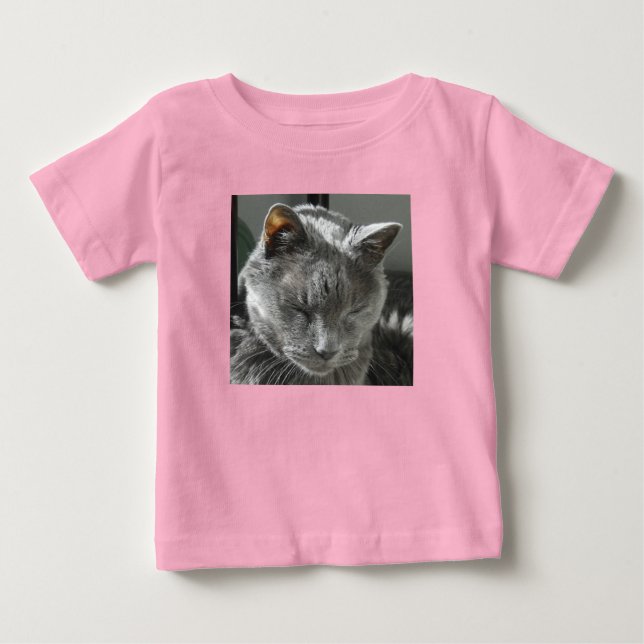 Grey Cat Infant Creeper Onsie (Front)