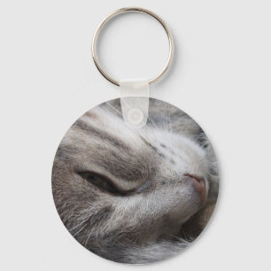 Grey Cat Keychain