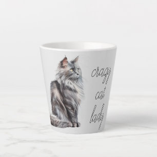 Grey Cat Latte Mug