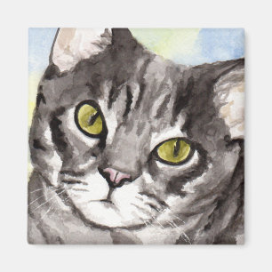 Grey Cat Magnet