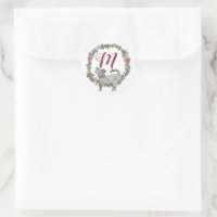 Grey Cat Monogram Envelope